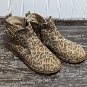 Elephantito Girl's Animal Print Ankle Bootie Size 2
